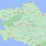 Bretagna, mappa del Parco Armorica - da Google Maps